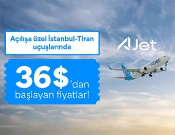 AJet ile İstanbul’dan Tiran’a Uçuşlar Başladı!